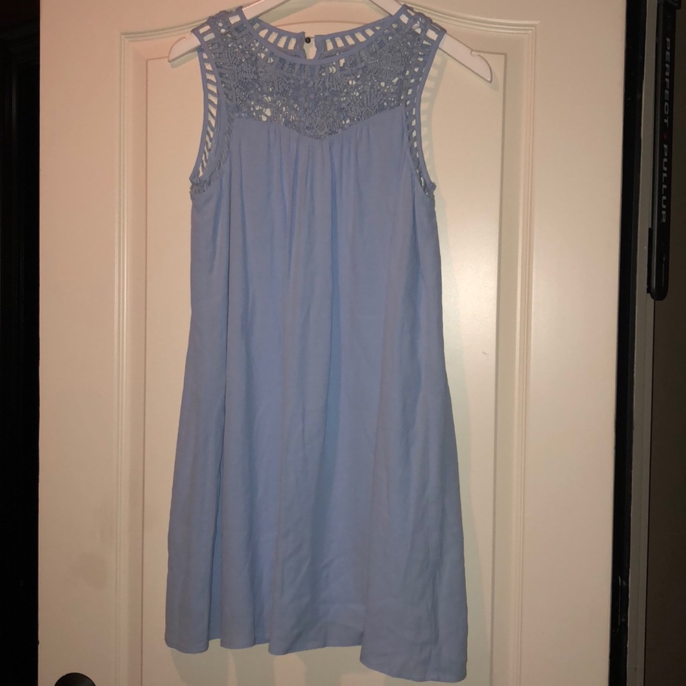 Altar’d State Light Blue Lace Detailed Dress